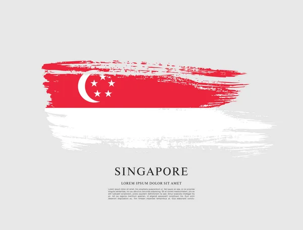 Flagge von Singapore — Stockvektor