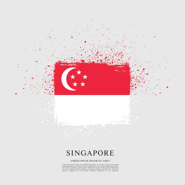 Σημαία της Σιγκαπούρης banner — Διανυσματικό Αρχείο
