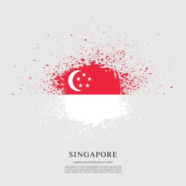 Drapeau de la bannière singapore — Image vectorielle