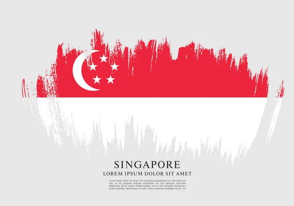 Vlag van singapore banner — Stockvector