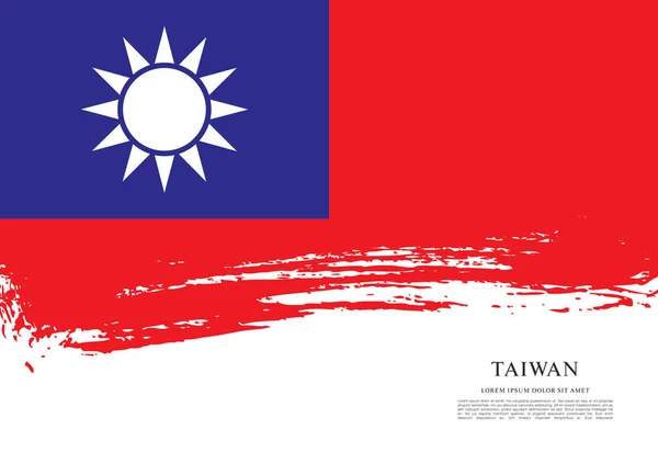 Drapeau de bannière taiwan — Image vectorielle