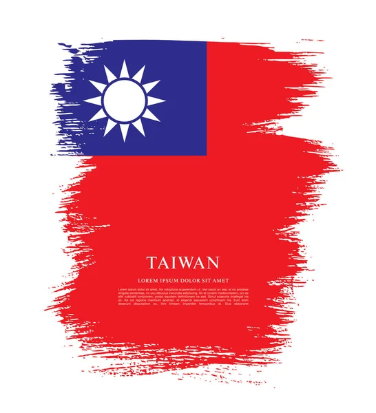 Drapeau de bannière taiwan — Image vectorielle