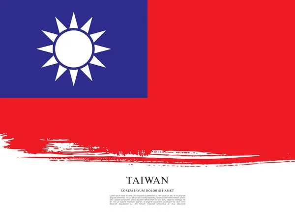 Drapeau de bannière taiwan — Image vectorielle