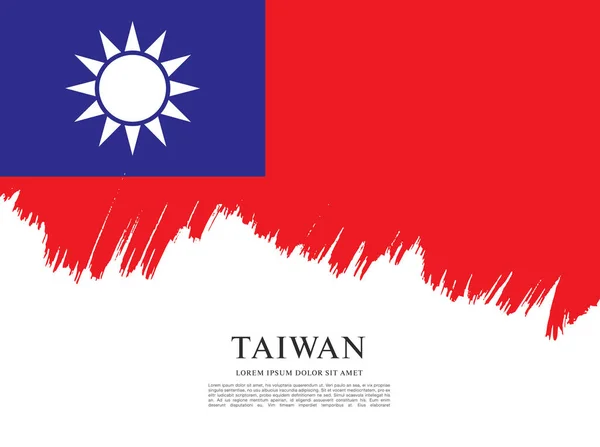 Drapeau de bannière taiwan — Image vectorielle