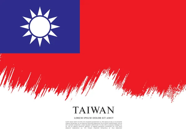 Vlag van taiwan banner — Stockvector
