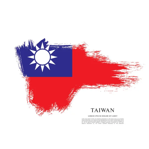 Drapeau de bannière taiwan — Image vectorielle