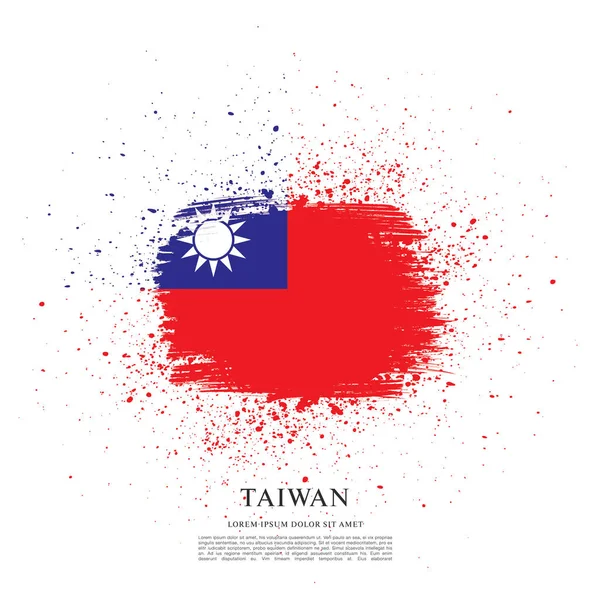 Drapeau de bannière taiwan — Image vectorielle