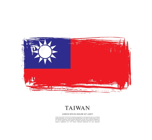 Drapeau de bannière taiwan — Image vectorielle