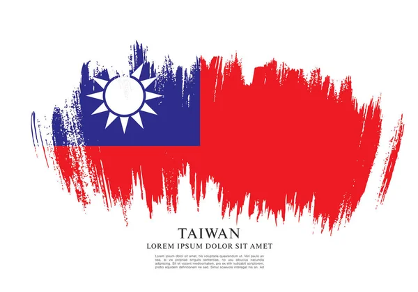 Drapeau de bannière taiwan — Image vectorielle