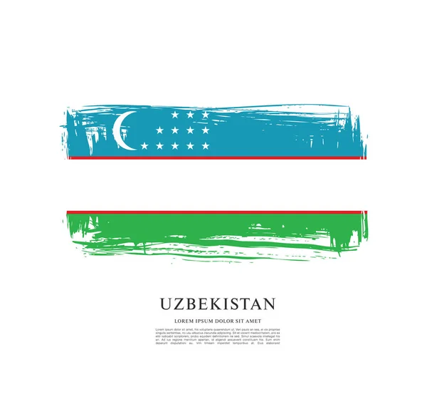Flaga Uzbekistanu transparent — Wektor stockowy