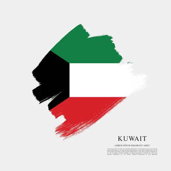 Plantilla Bandera de Kuwait — Vector de stock