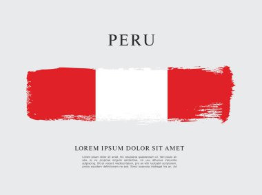 Peru şablon bayrağı 
