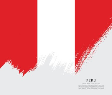 Peru şablon bayrağı 