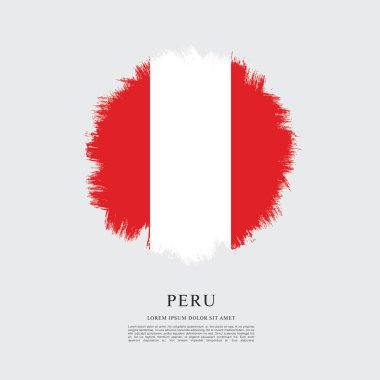 Peru şablon bayrağı 