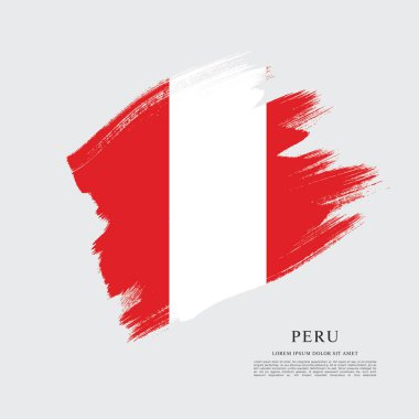 Peru şablon bayrağı 