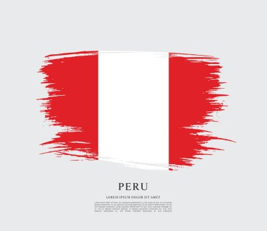 Peru şablon bayrağı 