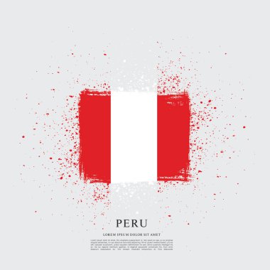 Peru şablon bayrağı 