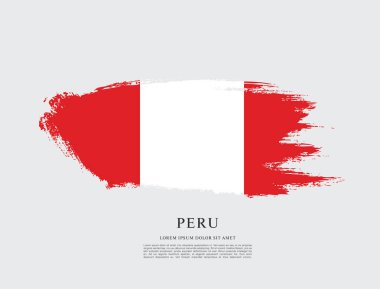 Peru şablon bayrağı 