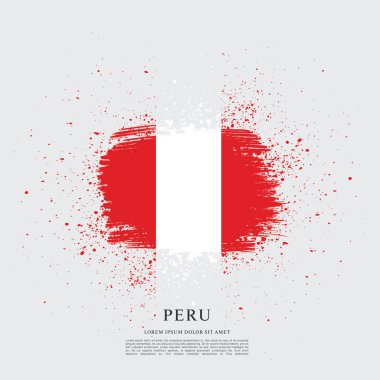 Peru şablon bayrağı 
