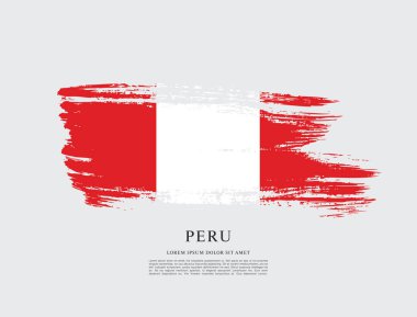Peru şablon bayrağı 