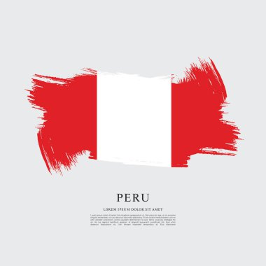 Peru şablon bayrağı 