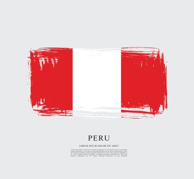 Peru şablon bayrağı 