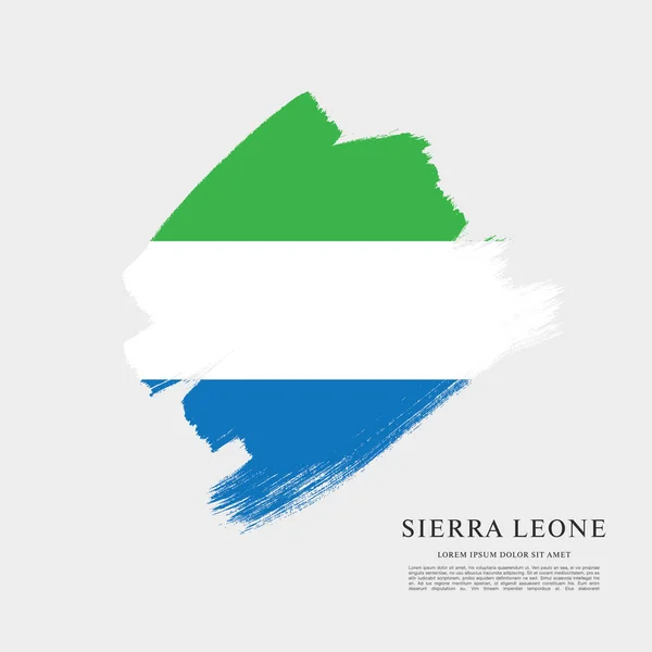 Sablon sierra leone zászlaja — Stock Vector