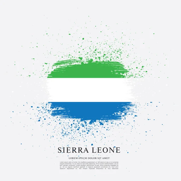 Plantilla de bandera de sierra Leone — Archivo Imágenes Vectoriales