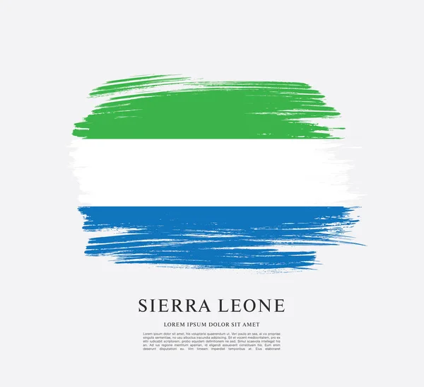 Sablon sierra leone zászlaja — Stock Vector
