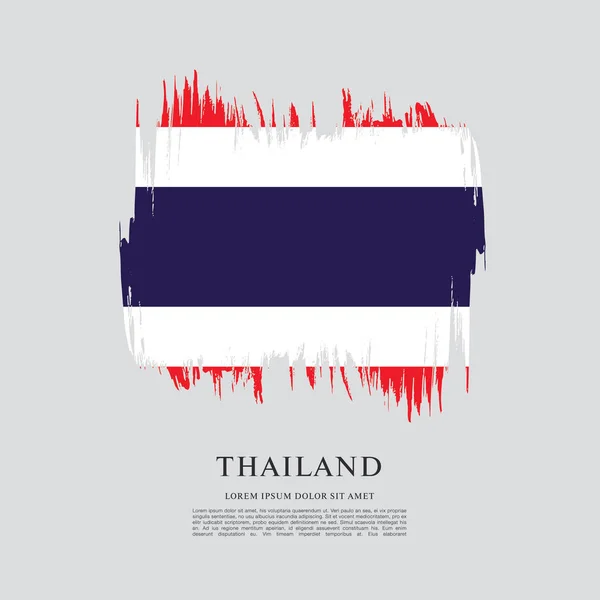 Bandiera della Thailandia modello — Vettoriale Stock