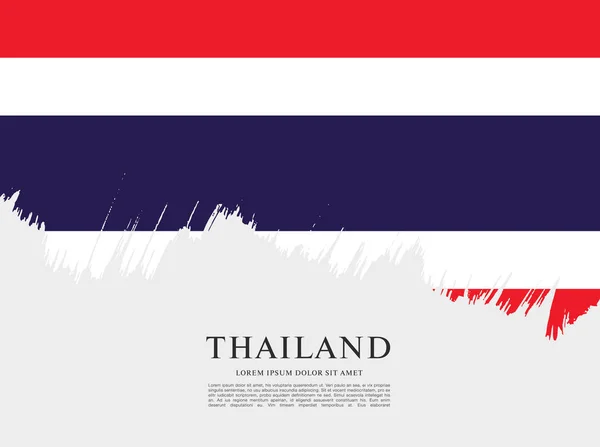 Vlag van Thailand sjabloon — Stockvector