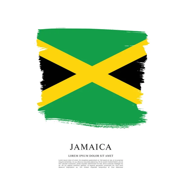 ジャマイカ テンプレートの旗 — ストックベクタ