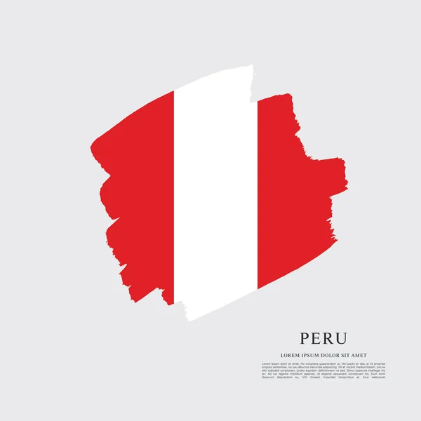 Modèle de drapeau du Pérou — Image vectorielle
