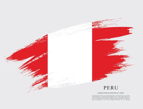 Plantilla bandera de perú — Vector de stock