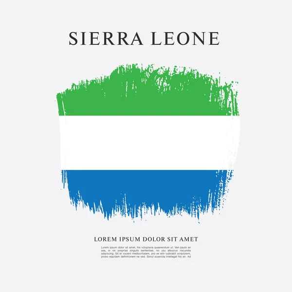 Bandeira de sierra leone template — Vetor de Stock