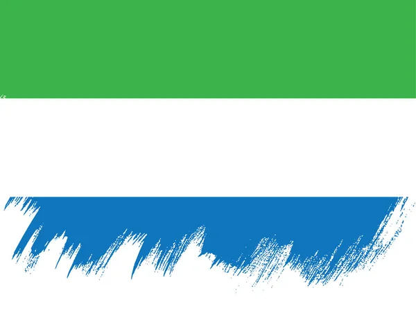 シエラレオネ テンプレートの旗 — ストックベクタ