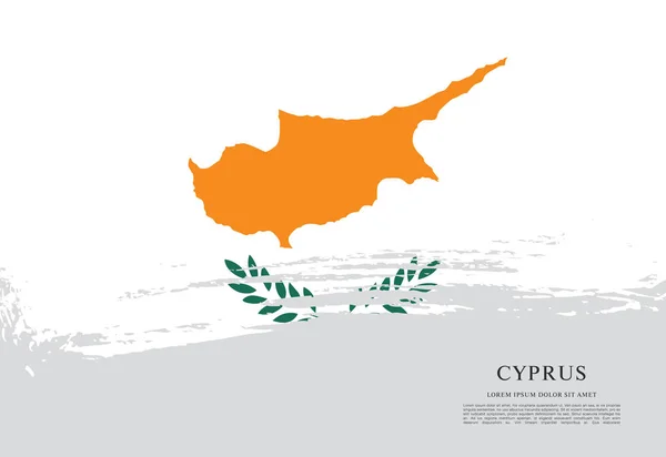 国旗的塞浦路斯模板 — 图库矢量图片