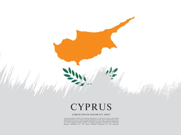国旗的塞浦路斯模板 — 图库矢量图片