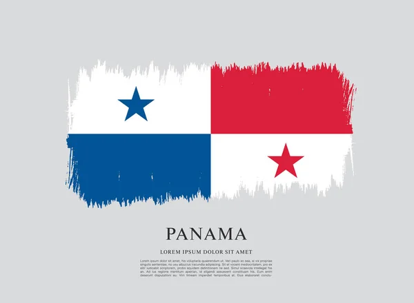 パナマ テンプレートの旗 — ストックベクタ