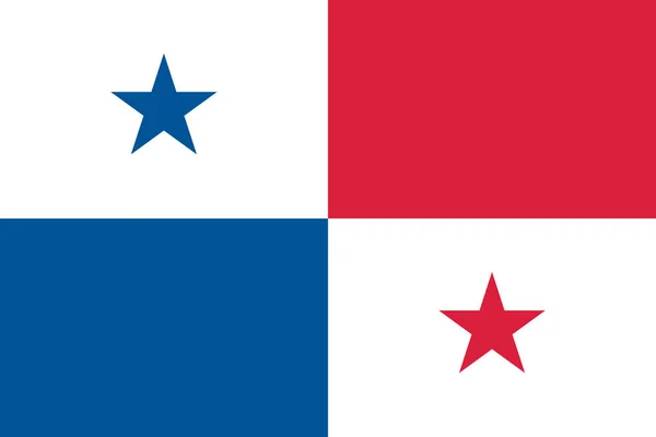 Plantilla Bandera de Panamá — Archivo Imágenes Vectoriales