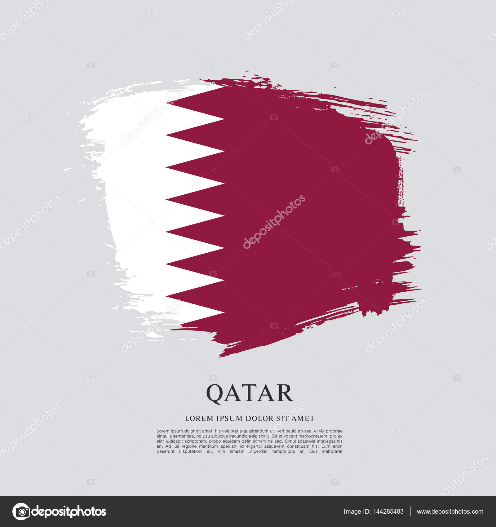 qatar Flag template — Stock Vector © Igor_Vkv 144285483