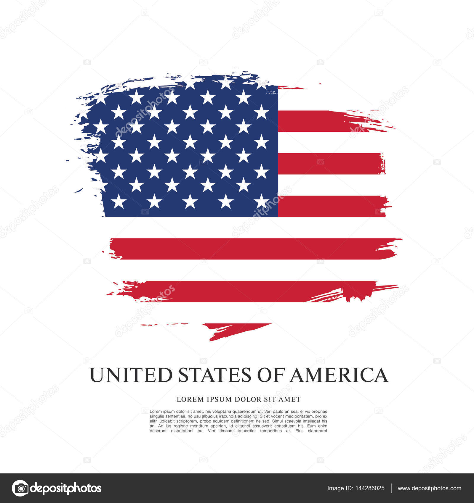 usa flag template stock vector igor_vkv 144286025 united states flag template