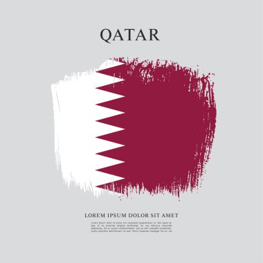 Katar bayrak şablonu