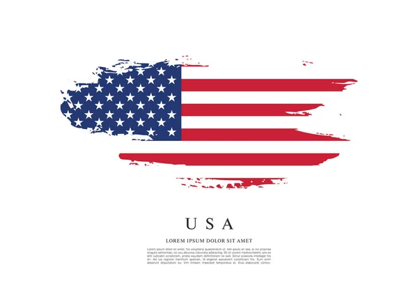アメリカの国旗のデザイン — ストックベクタ