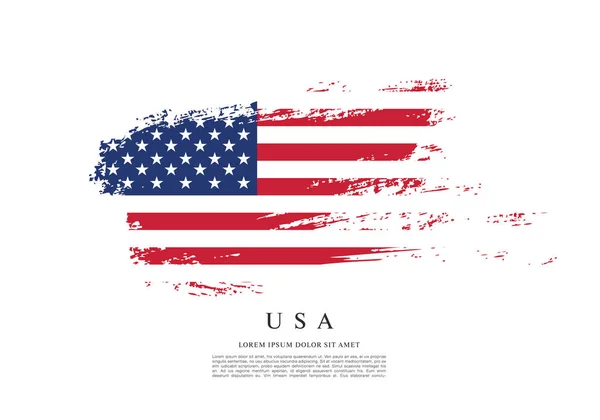Design der US-Flagge — Stockvektor