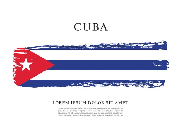 Diseño de la tarjeta de bandera cubana — Archivo Imágenes Vectoriales