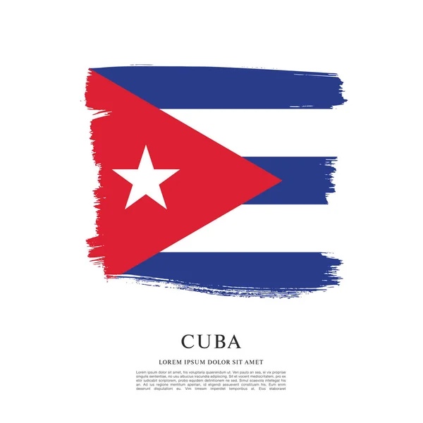 Utformningen av Kuba flagga kort — Stock vektor