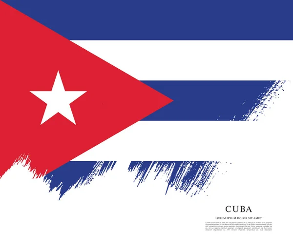 Conception de bannière drapeau cuba — Image vectorielle