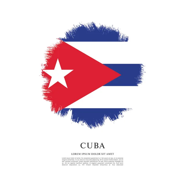 Diseño del icono de la bandera cubana — Archivo Imágenes Vectoriales