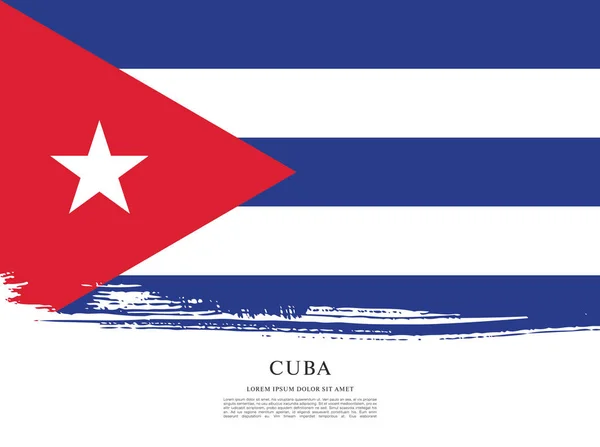 Diseño del icono de la bandera cubana — Archivo Imágenes Vectoriales